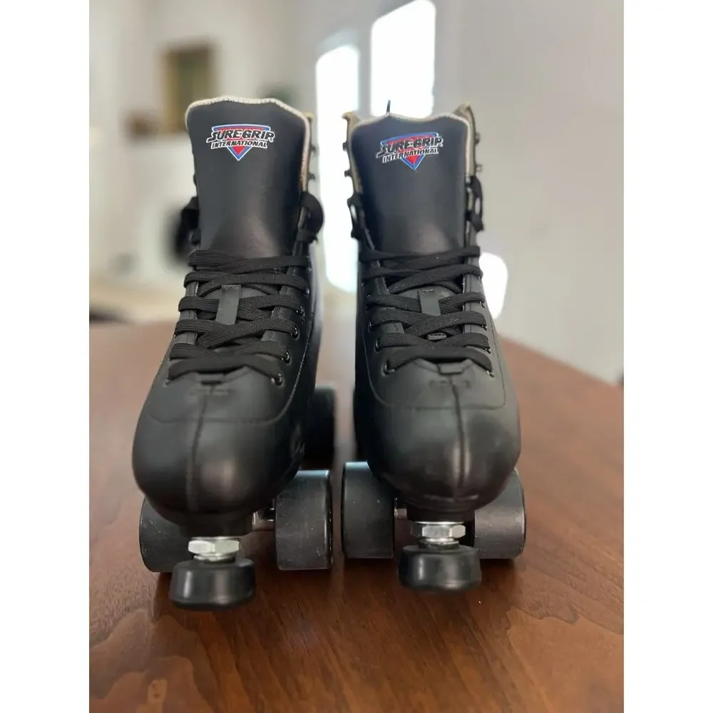 Sure-Grip International Fame Black Quad Roller Skates - Great Condition Size 7 - Picture 2 of 8